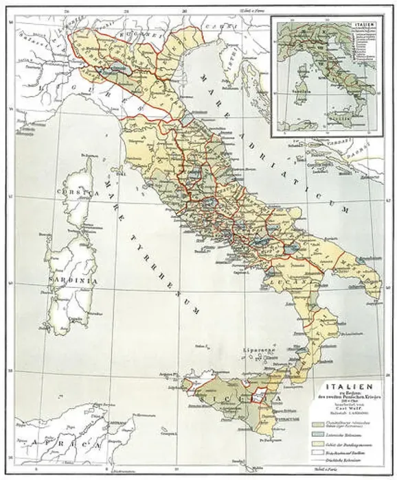 Framed Print : Historical map of Ancient Italy, c. 218 BC Framed Print : Historical map of Ancient Italy, c. 218 BC