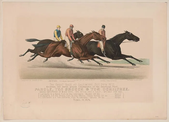 Framed Print : A historical photograph of the great horse race held in Baltimore on October 24 Framed Print : A historical photograph of the great horse race held in Baltimore on October 24
