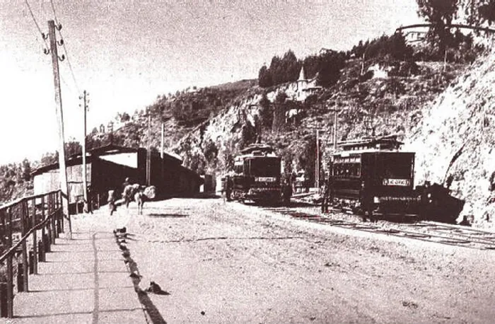 Framed Print : A historical photograph of trams operating in Barrio O'Higgins Framed Print : A historical photograph of trams operating in Barrio O'Higgins