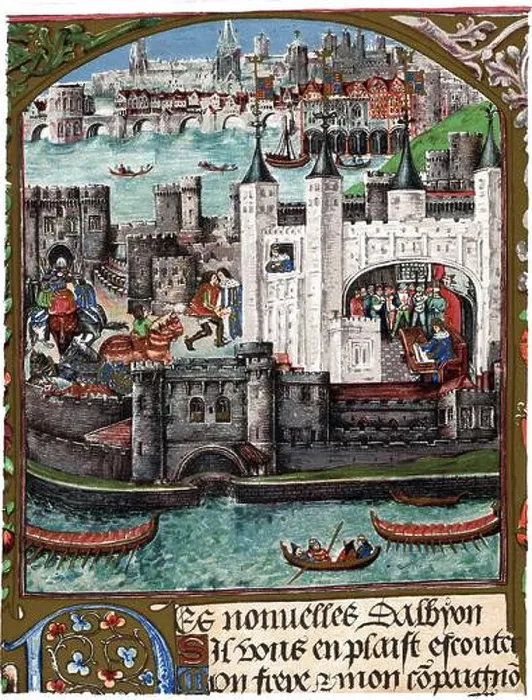 Framed Print : HISTORY OF BRITAIN - TOWER OF LONDON - HENRY VII Nineteenth century lithographic print