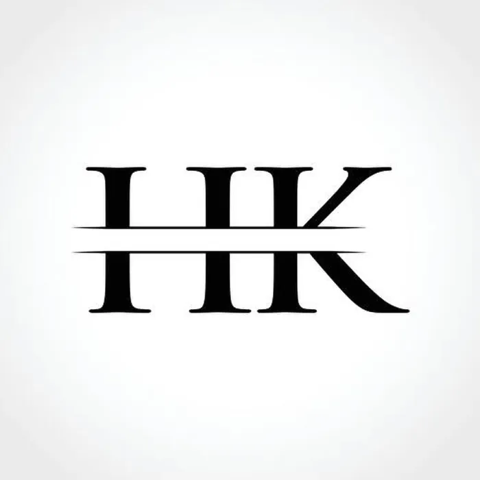 Framed Print : HK letter Type Logo Design vector Template. Abstract Letter HK logo Design Framed Print : HK letter Type Logo Design vector Template. Abstract Letter HK logo Design