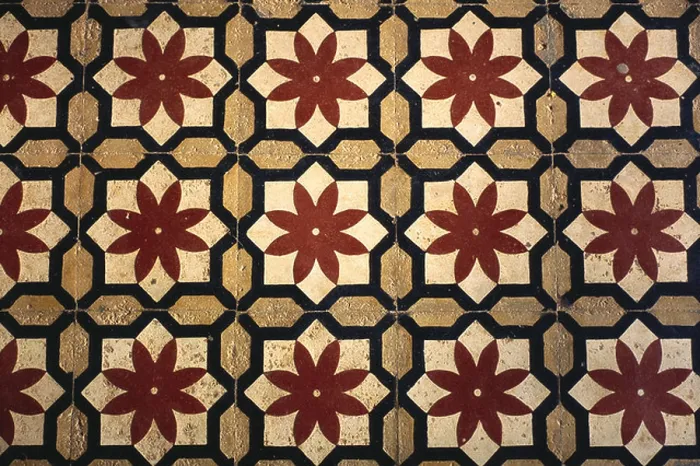 Framed Print : HMA 66528 : Old floor tiles ; India Framed Print : HMA 66528 : Old floor tiles ; India