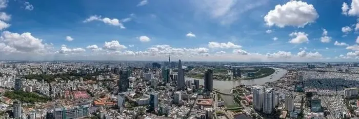 Framed Print : Ho Chi Minh city in a beautiful cloudy day Framed Print : Ho Chi Minh city in a beautiful cloudy day