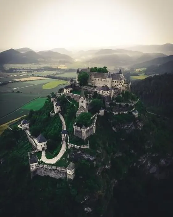 Framed Print : Hochosterwitz Castle on the hill in Austria (Osterreich) aerial view Framed Print : Hochosterwitz Castle on the hill in Austria (Osterreich) aerial view