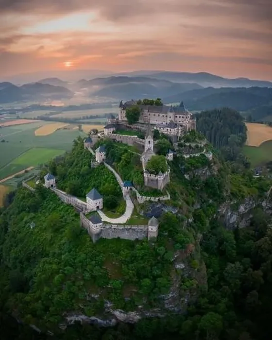 Framed Print : Hochosterwitz Castle on the hill in Austria (Osterreich) aerial view Framed Print : Hochosterwitz Castle on the hill in Austria (Osterreich) aerial view