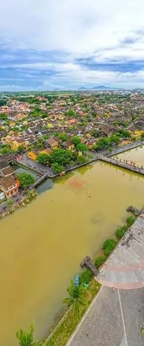 Framed Print : Hoi An, Vietnam : Panorama Aerial view of Hoi An ancient town Framed Print : Hoi An, Vietnam : Panorama Aerial view of Hoi An ancient town