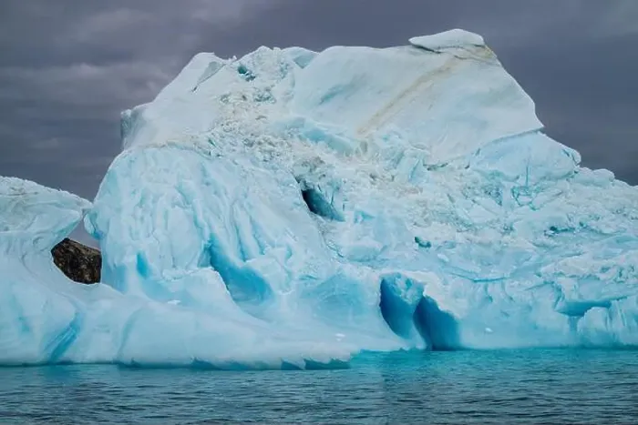 Framed Print : Hole in an iceberg, Belcher island, Devon island, Nunavut, Canadian Arctic, Canada, North America