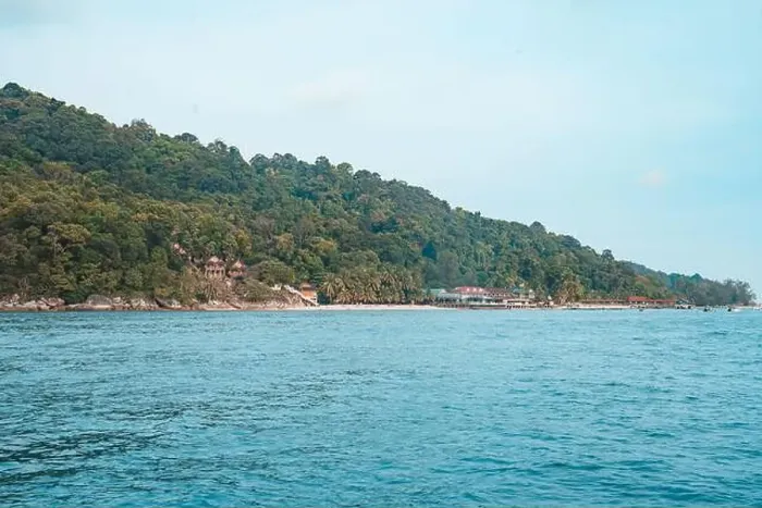 Framed Print : Holiday in an Island Coast with Snorkeling Boat Cruise in Perhentian Islands, Malaysia, Thailand