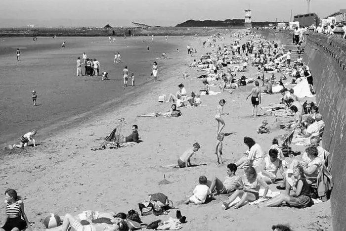 Framed Print : Holiday makers on the sand at Ayr Beach during the Glasgow Fair Holiday, 1990 Framed Print : Holiday makers on the sand at Ayr Beach during the Glasgow Fair Holiday, 1990