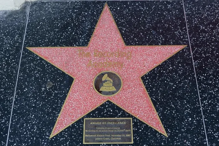 Framed Print : HOLLYWOOD, CA - DECEMBER 06: The Recording Academy star on the Hollywood Walk of Fame in Hollywood, California on Dec. 6, 2016 Framed Print : HOLLYWOOD, CA - DECEMBER 06: The Recording Academy star on the Hollywood Walk of Fame in Hollywood, California on Dec. 6, 2016