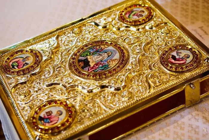 Framed Print : Holy Bible book in gold. Shallow dof Framed Print : Holy Bible book in gold. Shallow dof