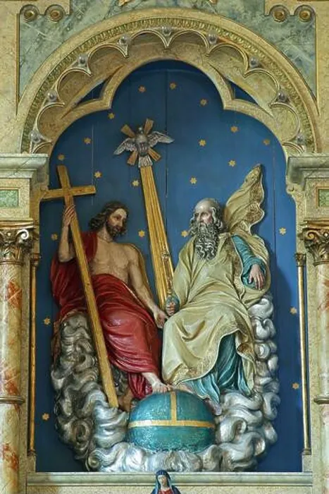 Framed Print : Holy Trinity statue on the main altar in the church of the Holy Trinity in Krapinske Toplice, Croatia Framed Print : Holy Trinity statue on the main altar in the church of the Holy Trinity in Krapinske Toplice, Croatia