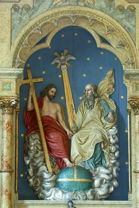 Framed Print : Holy Trinity statue on the main altar in the church of the Holy Trinity in Krapinske Toplice, Croatia Framed Print : Holy Trinity statue on the main altar in the church of the Holy Trinity in Krapinske Toplice, Croatia