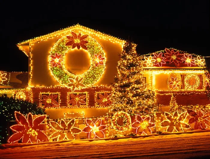 Framed Print : Home decorated with Christmas lights and decorations Billings Montana USA Property Release Framed Print : Home decorated with Christmas lights and decorations Billings Montana USA Property Release