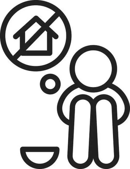 Framed Print : Homeless icon vector image