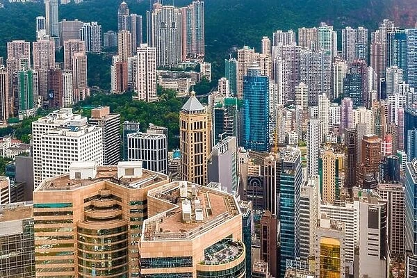 Hong Kong China Cityscape from above