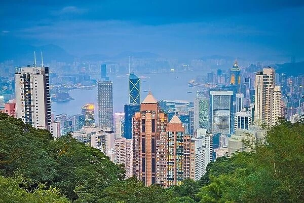 Hong Kong. Image of Hong Kong skyline view from Victoria Peak