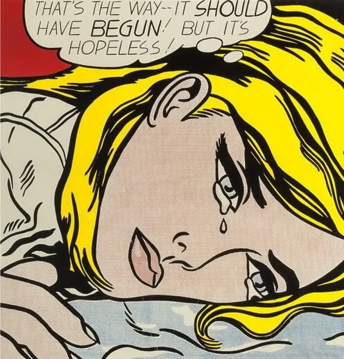 Framed Print : Hopeless. Museum: © Roy Lichtenstein Foundation, courtesy Yves Klein Archives Framed Print : Hopeless. Museum: © Roy Lichtenstein Foundation, courtesy Yves Klein Archives