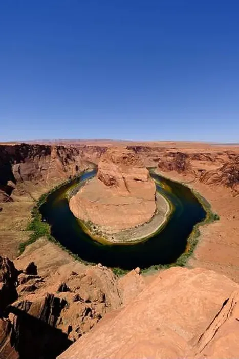 Framed Print : Horseshoe Bend and Colorado River landscape, wide angle Framed Print : Horseshoe Bend and Colorado River landscape, wide angle
