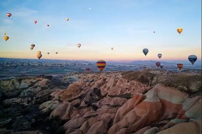 Framed Print : Hot air balloon flight in Goreme in Turkey during sunrise Framed Print : Hot air balloon flight in Goreme in Turkey during sunrise