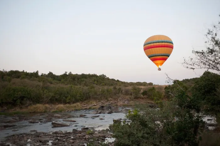 Framed Print : Hot Air Balloon, Kenya, Africa Framed Print : Hot Air Balloon, Kenya, Africa