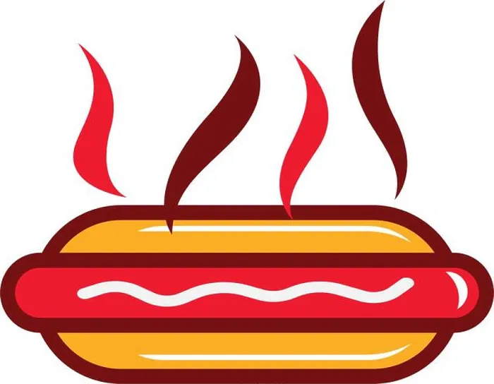 Framed Print : Hot Dog vector illustration icon design template