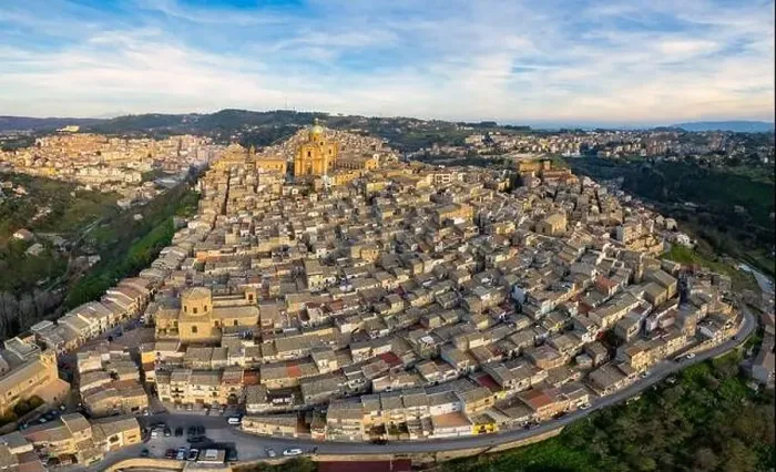 Framed Print : Houses in the Medieval town of Piazza Armerina, Enna, Sicily, Italy - Aerial View Cityscape Cathedral on top Framed Print : Houses in the Medieval town of Piazza Armerina, Enna, Sicily, Italy - Aerial View Cityscape Cathedral on top