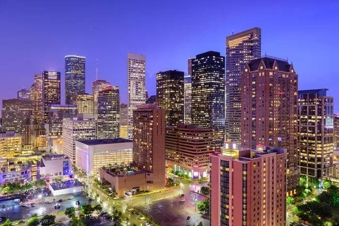 Framed Print : Houston, Texas, USA downtown city skyline Framed Print : Houston, Texas, USA downtown city skyline