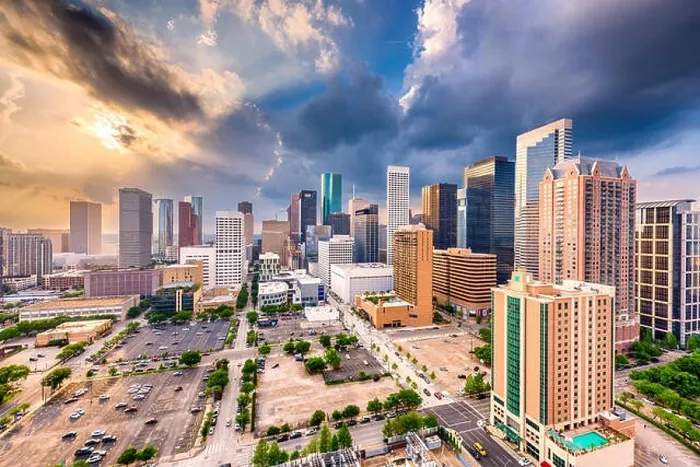 Framed Print : Houston, Texas, USA downtown city skyline Framed Print : Houston, Texas, USA downtown city skyline