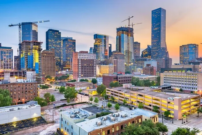 Framed Print : Houston, Texas, USA downtown city skyline at twilight Framed Print : Houston, Texas, USA downtown city skyline at twilight