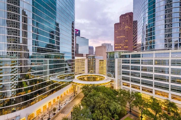 Framed Print : Houston, Texas, USA downtown cityscape and modern architecture Framed Print : Houston, Texas, USA downtown cityscape and modern architecture