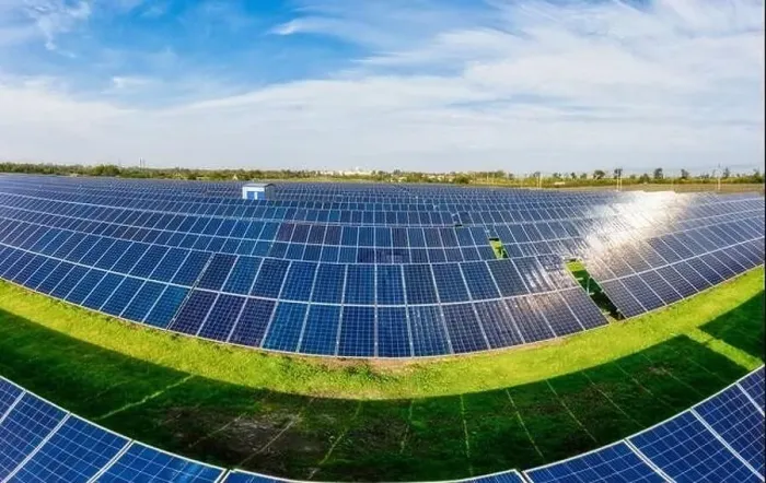 Framed Print : Huge solar power plant to use solar energy in a picturesque green field in Ukraine. Aerial panoramic drone shot Framed Print : Huge solar power plant to use solar energy in a picturesque green field in Ukraine. Aerial panoramic drone shot