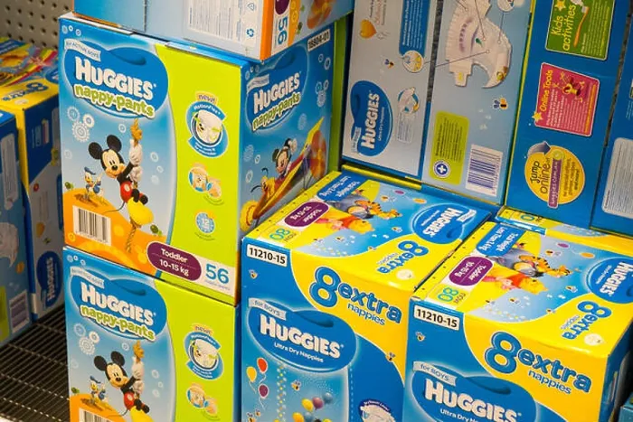 Framed Print : Huggies nappies on sale in an australian woolworths supermarket store supermarket, Sydney Framed Print : Huggies nappies on sale in an australian woolworths supermarket store supermarket, Sydney