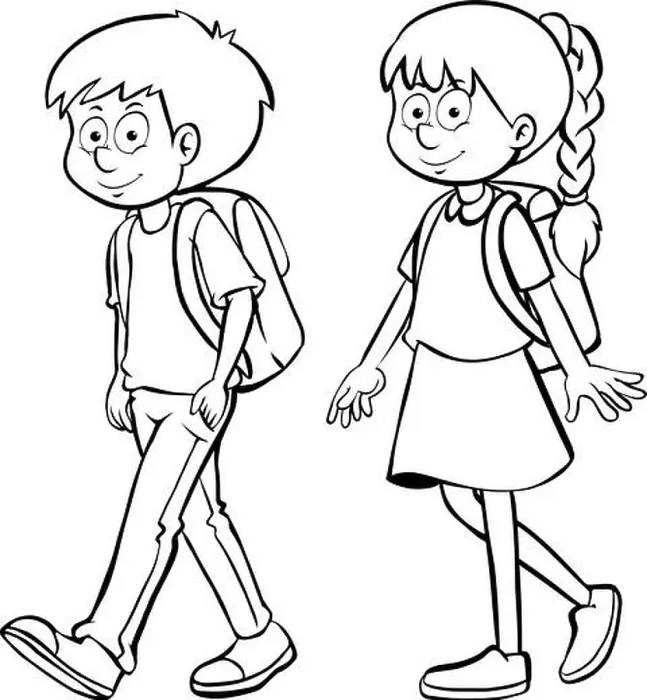 Framed Print : Human outline for boy and girl illustration Framed Print : Human outline for boy and girl illustration
