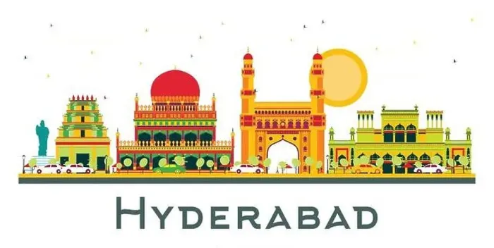 Framed Print : Hyderabad India City Skyline with Color Buildings and Blue Sky Isolated on White Framed Print : Hyderabad India City Skyline with Color Buildings and Blue Sky Isolated on White
