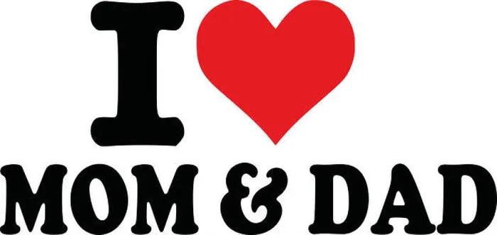 Framed Print : I love Mom and dad Framed Print : I love Mom and dad