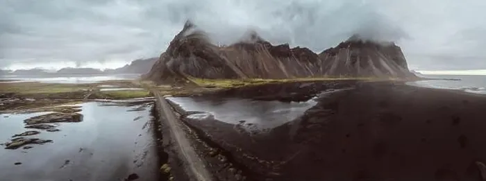 Framed Print : Icelandic panoramas, aerial view on the lands