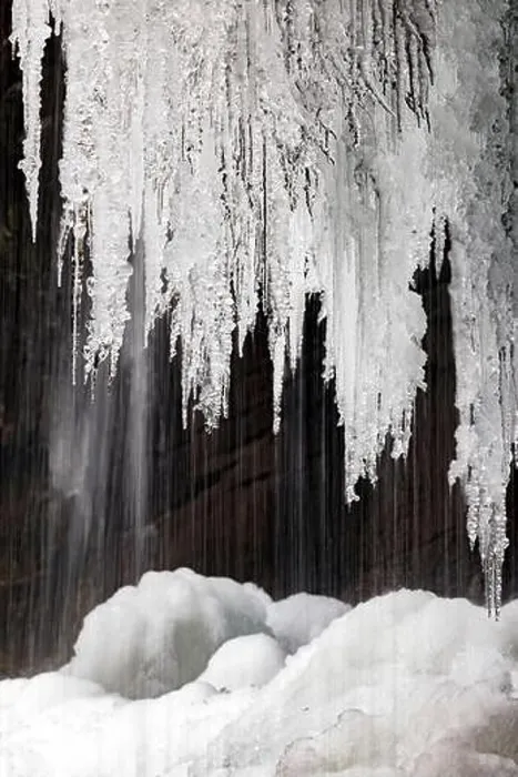 Framed Print : Icicles hanging from Slick Rock Falls in winter - Pisgah National Forest - near Brevard, North Carolina USA Framed Print : Icicles hanging from Slick Rock Falls in winter - Pisgah National Forest - near Brevard, North Carolina USA