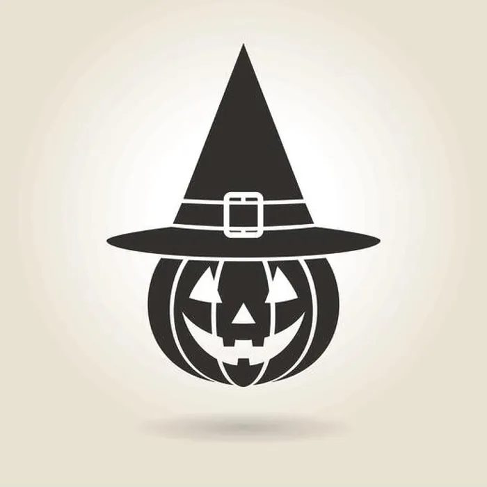 Framed Print : icon halloween pumpkin on a light background