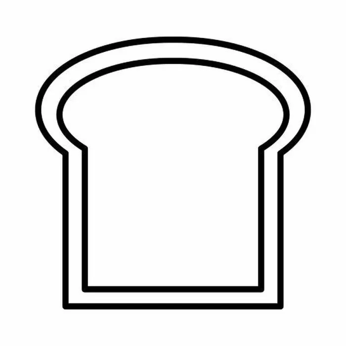Framed Print : Icon Vector of Toast - Line Style - Simple illustration