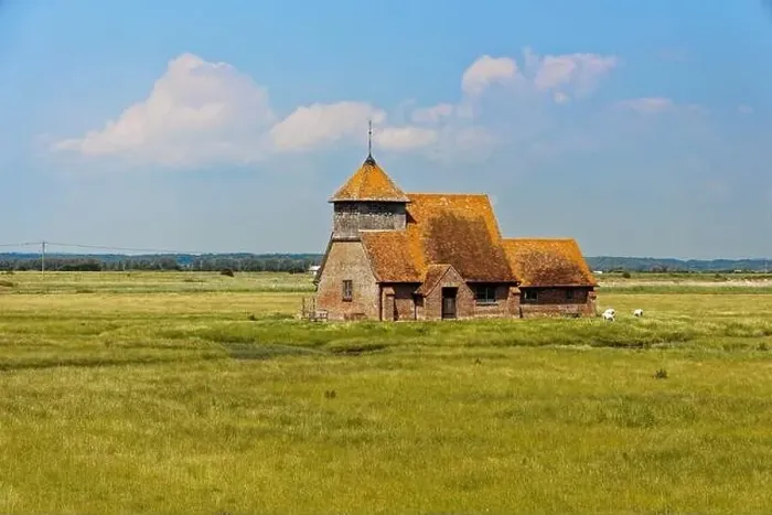 Framed Print : Iconic Church on the Marsh at Fairfield, Kent