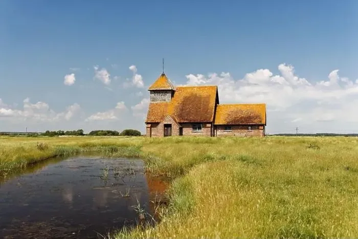 Framed Print : Iconic Church on the Marsh at Fairfield, Kent