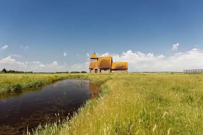 Framed Print : Iconic Church on the Marsh at Fairfield, Kent