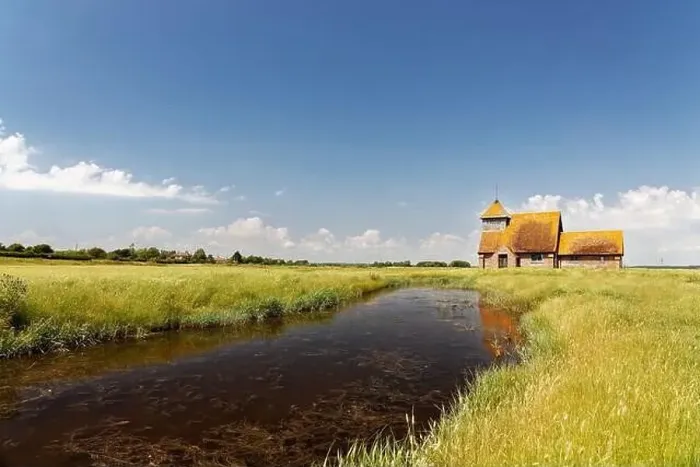 Framed Print : Iconic Church on the Marsh at Fairfield, Kent