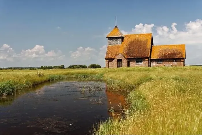 Framed Print : Iconic Church on the Marsh at Fairfield, Kent