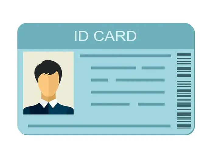 Framed Print : ID Card isolated on white background Framed Print : ID Card isolated on white background
