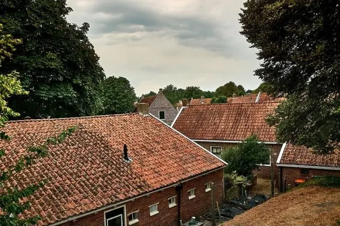 Framed Print : idyllic dutch fortress village of bourtange in summer