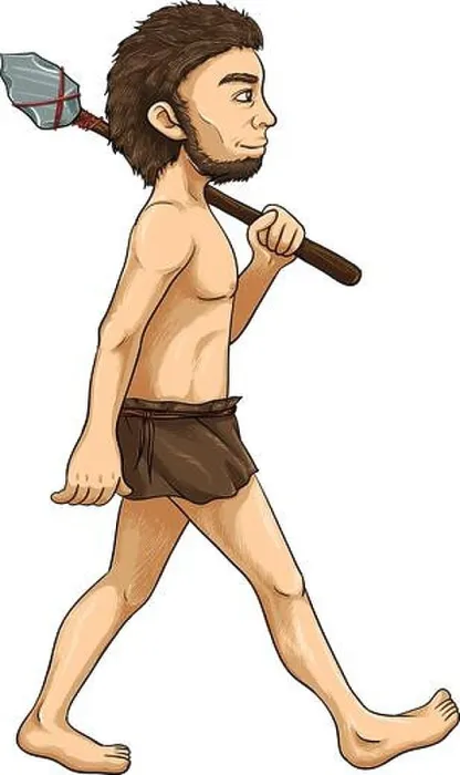 Framed Print : Illustration of early man from evolution series Framed Print : Illustration of early man from evolution series