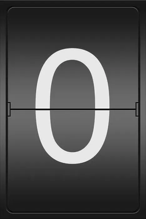 Framed Print : Illustration of a mechanical leter indicator showing the Number 0 Framed Print : Illustration of a mechanical leter indicator showing the Number 0