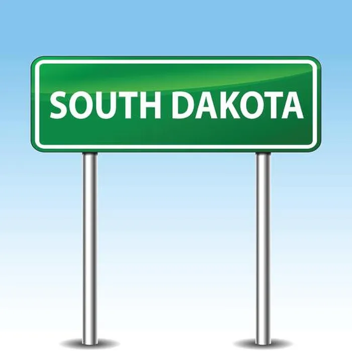 Framed Print : Illustration of south dakota green metal road sign Framed Print : Illustration of south dakota green metal road sign